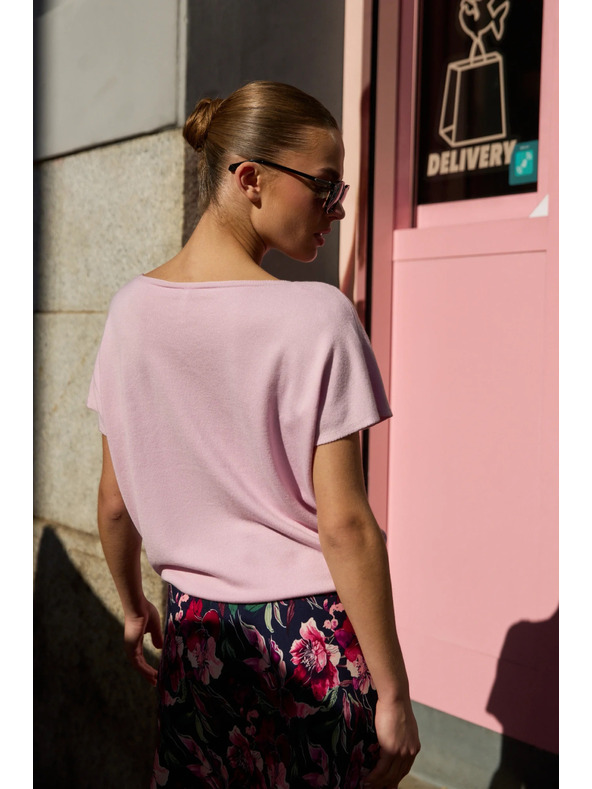 Moodo Тънък суитшърт розов Moodo