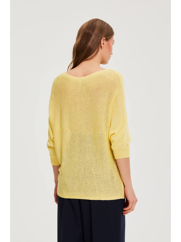 Moodo Тънък суитшърт жълт Moodo