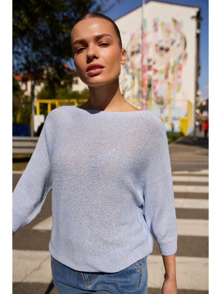 Moodo Тънък суитшърт син Moodo