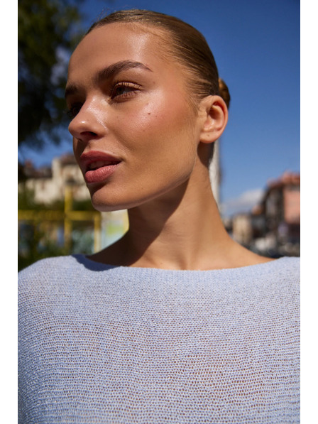 Moodo Тънък суитшърт син Moodo