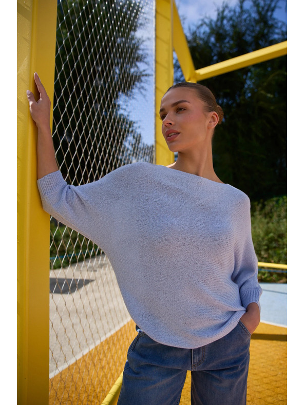 Moodo Тънък суитшърт син Moodo