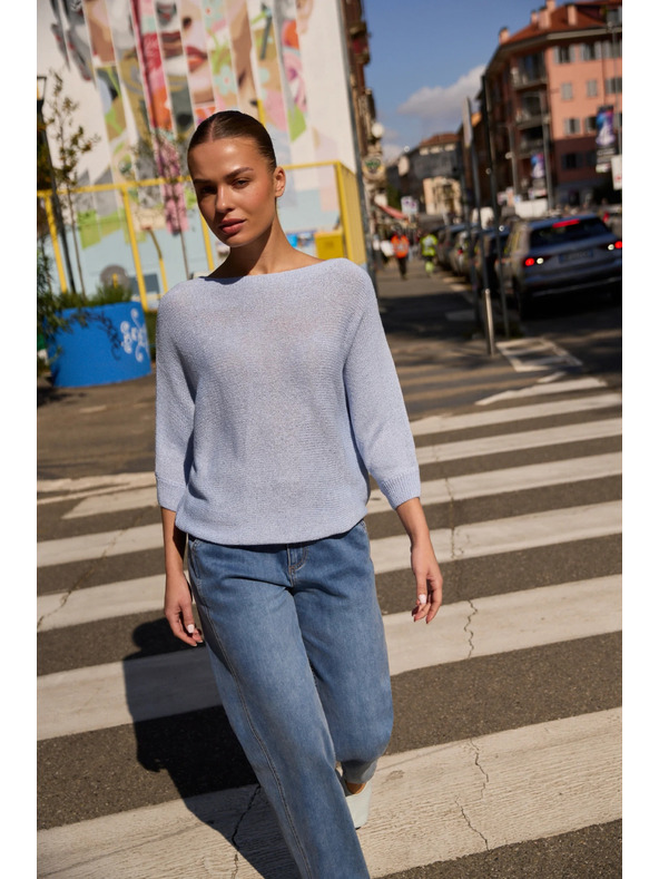 Moodo Тънък суитшърт син Moodo