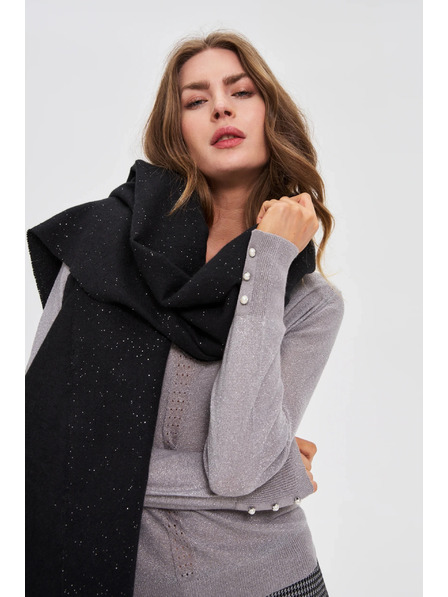 Moodo Гладък черен шал Moodo