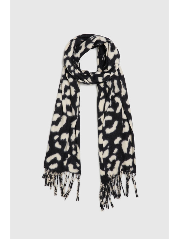 Moodo Кремав шал с леопардов принт Moodo