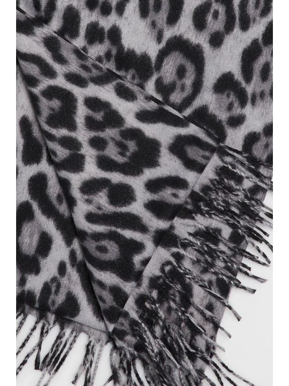 Moodo Шал в леопардов принт сив Moodo