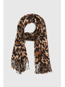 Moodo Шал в леопардов принт с ресни кафяв Moodo