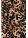 Moodo Шал в леопардов принт с ресни кафяв Moodo