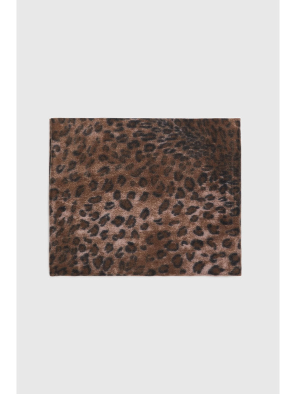Moodo Шал в леопардов принт кафяв Moodo