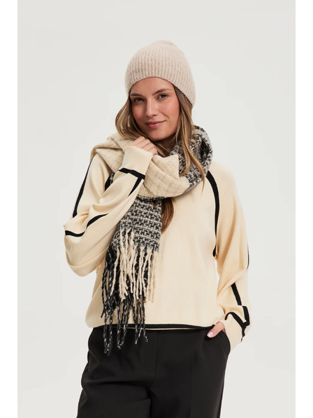 Moodo Шал с ресни черен Moodo