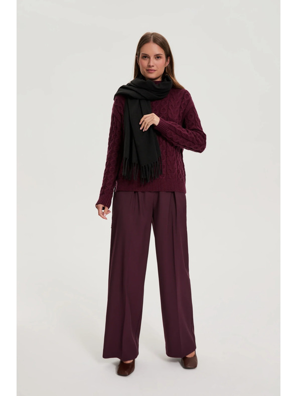 Moodo Шал с ресни черен Moodo