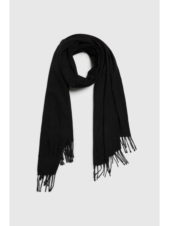 Moodo Шал с ресни черен Moodo