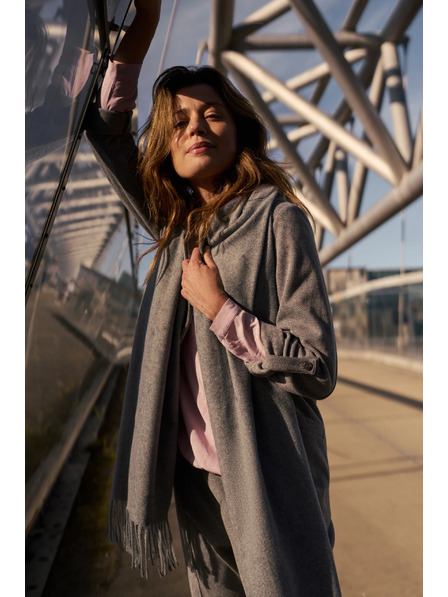 Moodo Шал с ресни сив Moodo