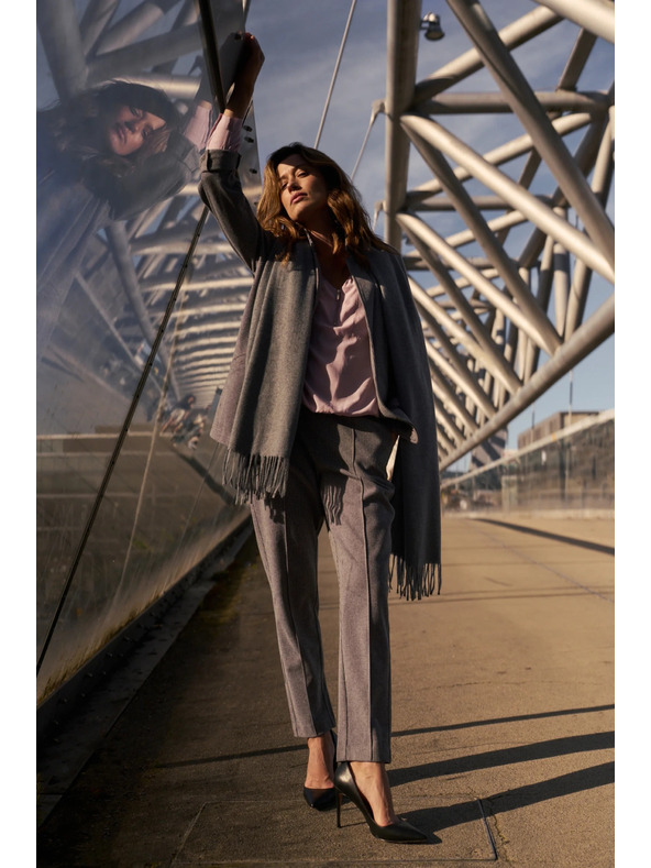 Moodo Шал с ресни сив Moodo