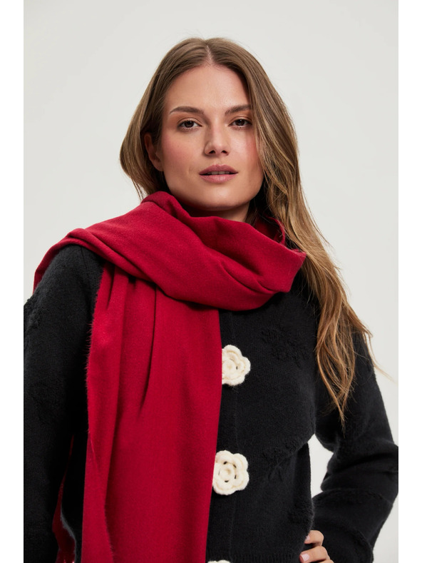Moodo Шал с ресни червен Moodo