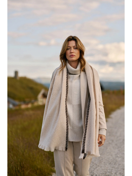 Moodo Гладък бежов шал Moodo