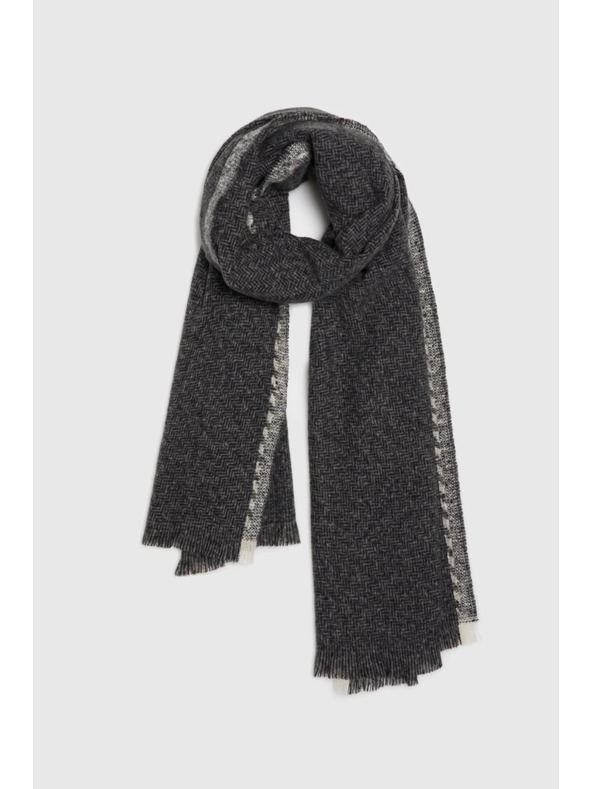 Moodo Гладък тъмносив шал Moodo