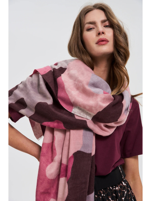 Moodo Десенован шал бордо Moodo