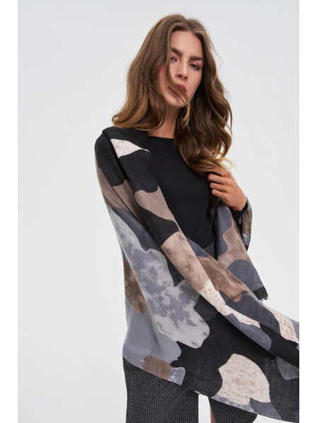 Moodo Десенован шал сив Moodo