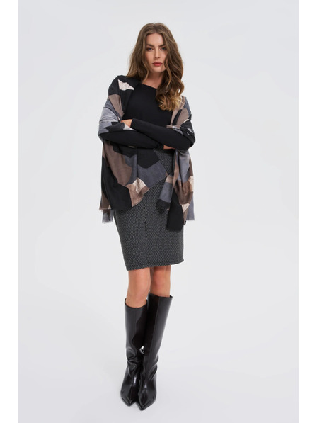 Moodo Десенован шал сив Moodo