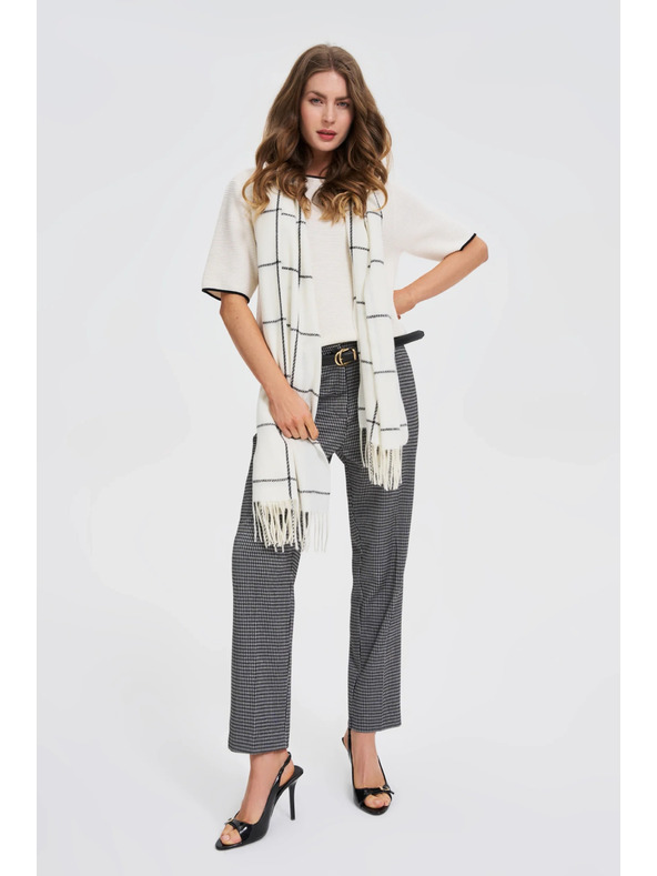 Moodo Шал на квадрати бял Moodo