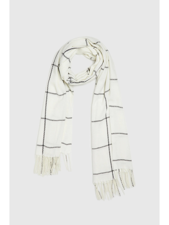 Moodo Шал на квадрати бял Moodo