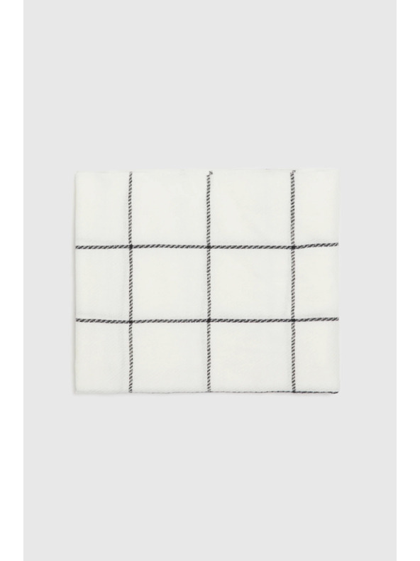 Moodo Шал на квадрати бял Moodo