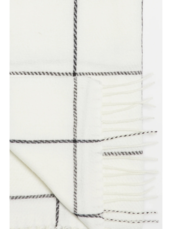 Moodo Шал на квадрати бял Moodo