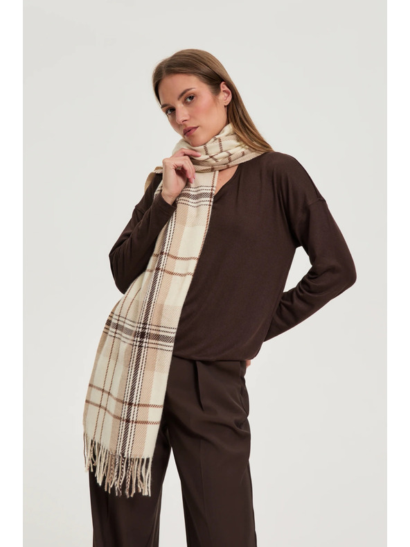 Moodo Шал на каре бежов Moodo