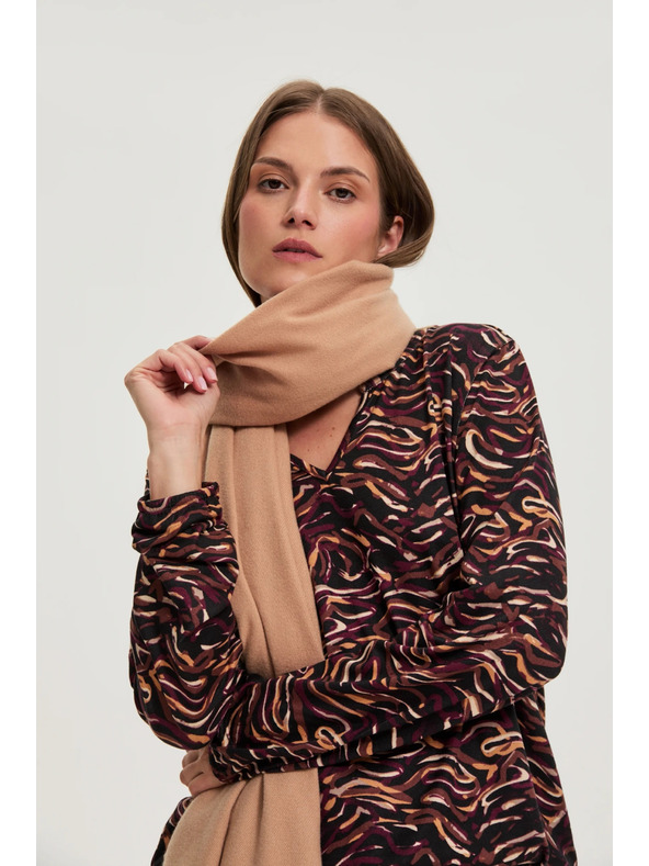 Moodo Шал с ресни бежов Moodo