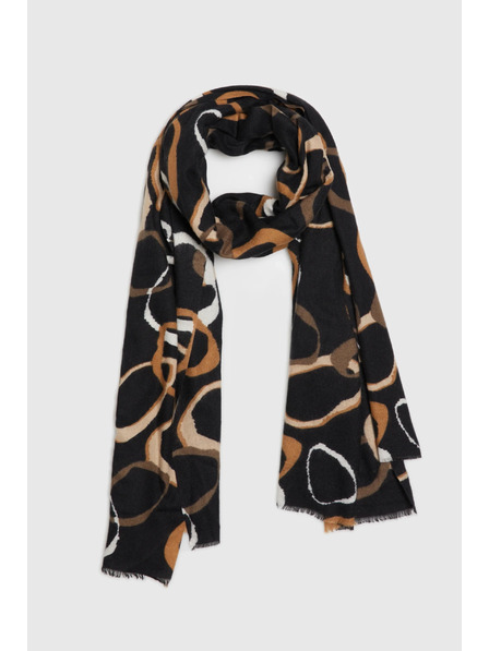 Moodo Шал с десен черен Moodo