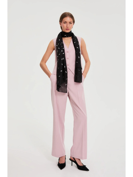 Moodo Шал с металически печат черен Moodo