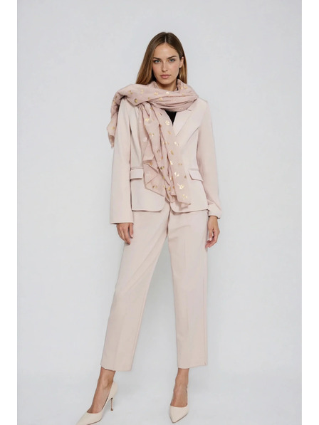 Moodo Шал с печат бежов Moodo