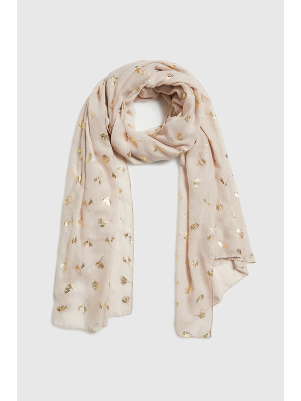 Moodo Шал с печат бежов Moodo