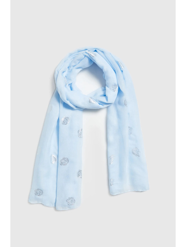 Moodo Шал с метален печат в синьо Moodo