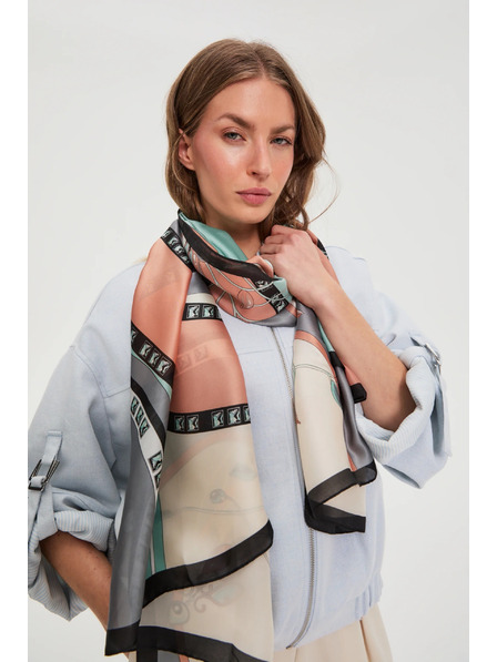 Moodo Щампован шал в мента Moodo