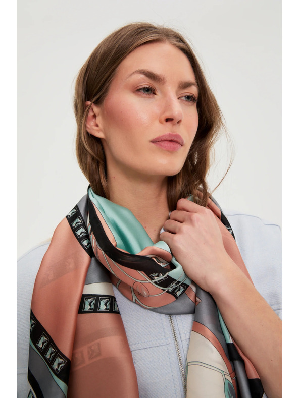 Moodo Щампован шал в мента Moodo