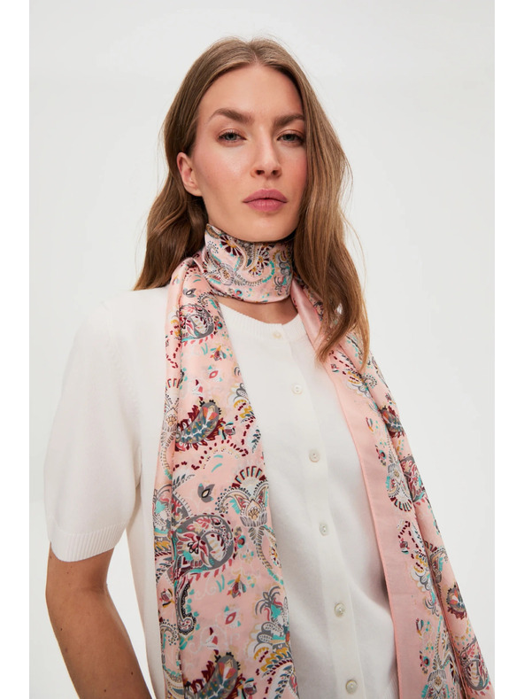 Moodo Шал с десен в розово Moodo