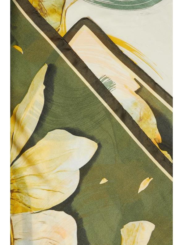 Moodo Шал с цветен десен в каки Moodo