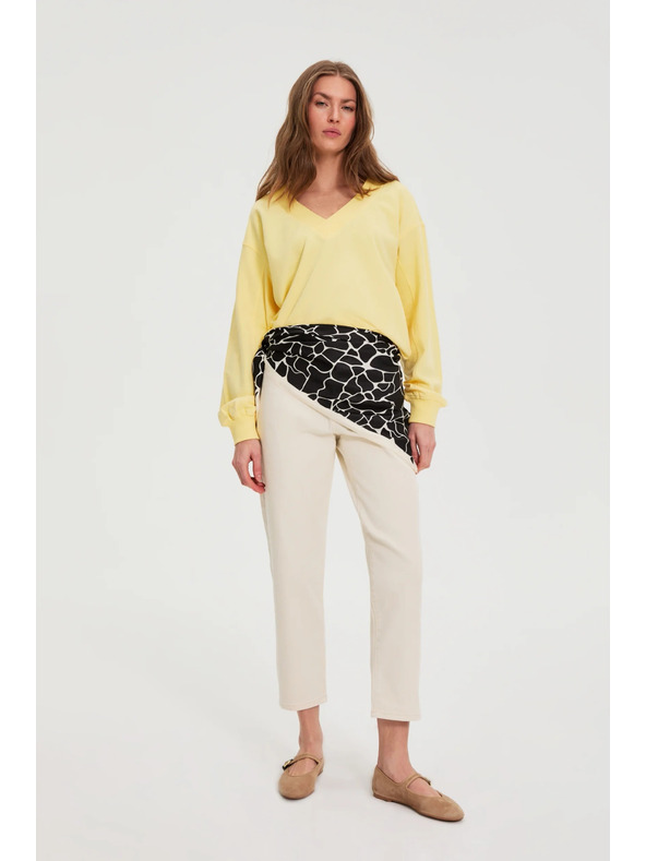 Moodo Щампован шал в черно Moodo