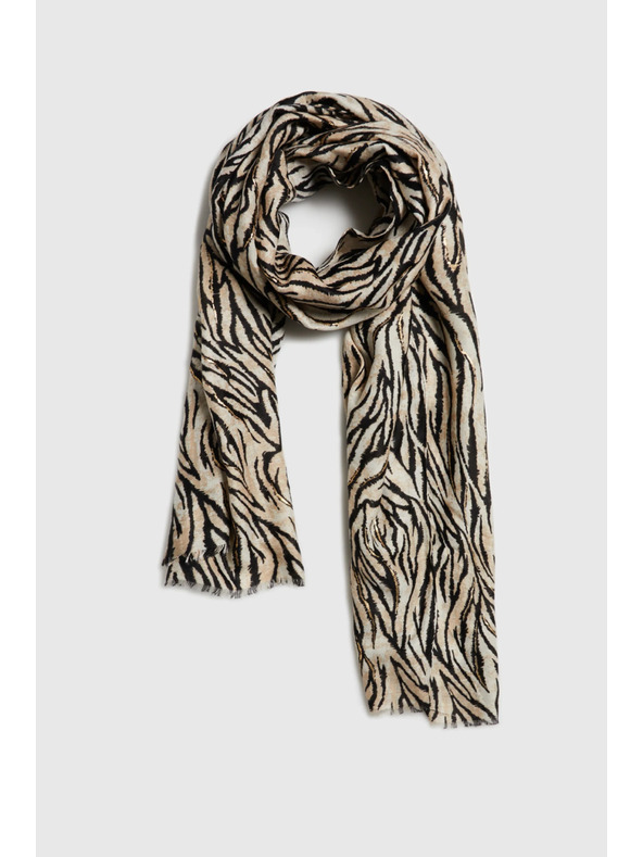 Moodo Шал с животински десен бежов Moodo