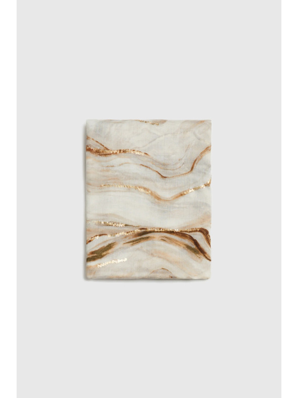 Moodo Шал с мраморен десен в бежово Moodo