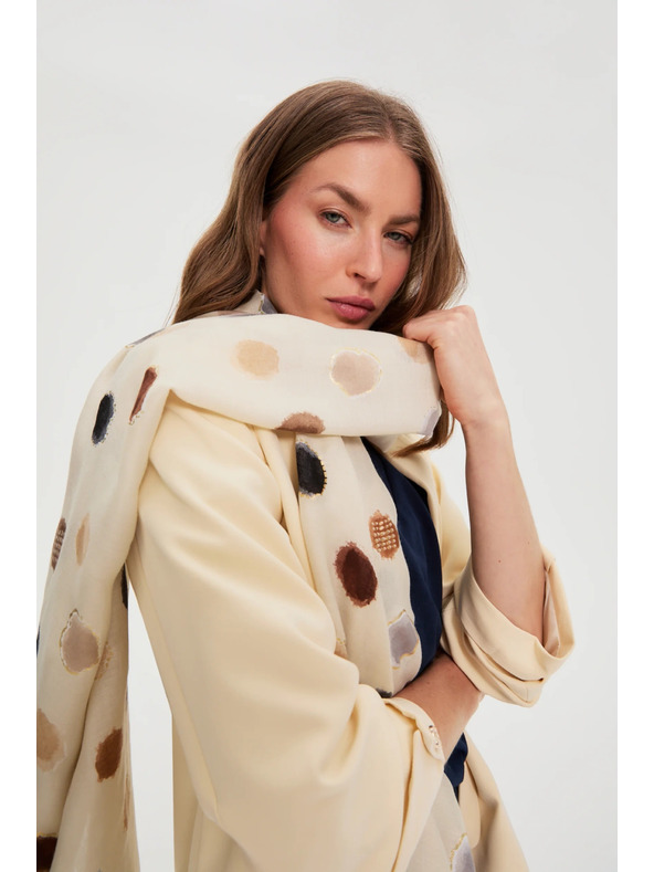 Moodo Шал с точки в бежово Moodo