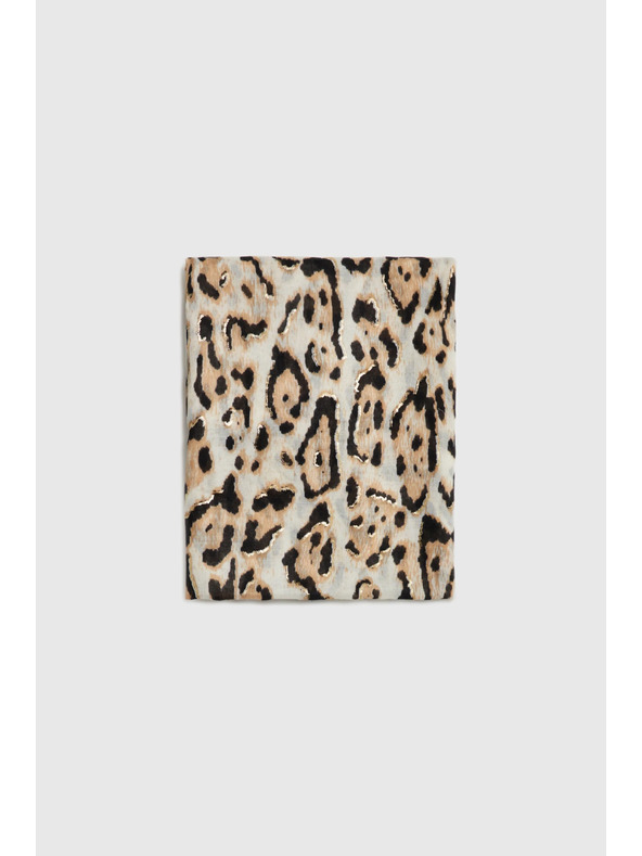 Moodo Шал с леопардов десен в бежово Moodo