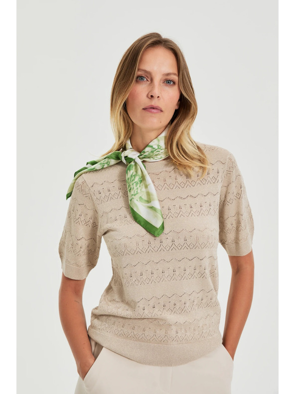 Moodo Щампован шал в зелено Moodo