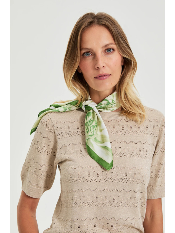 Moodo Щампован шал в зелено Moodo