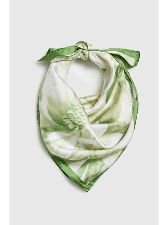 Moodo Щампован шал в зелено Moodo