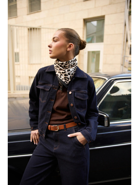 Moodo Шал с леопардов десен в кафяво Moodo