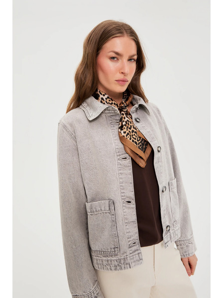 Moodo Шал с леопардов десен в кафяво Moodo