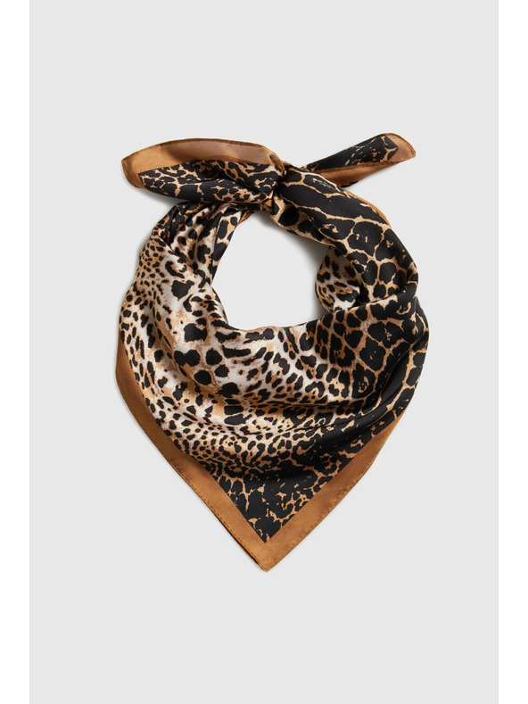 Moodo Шал с леопардов десен в кафяво Moodo