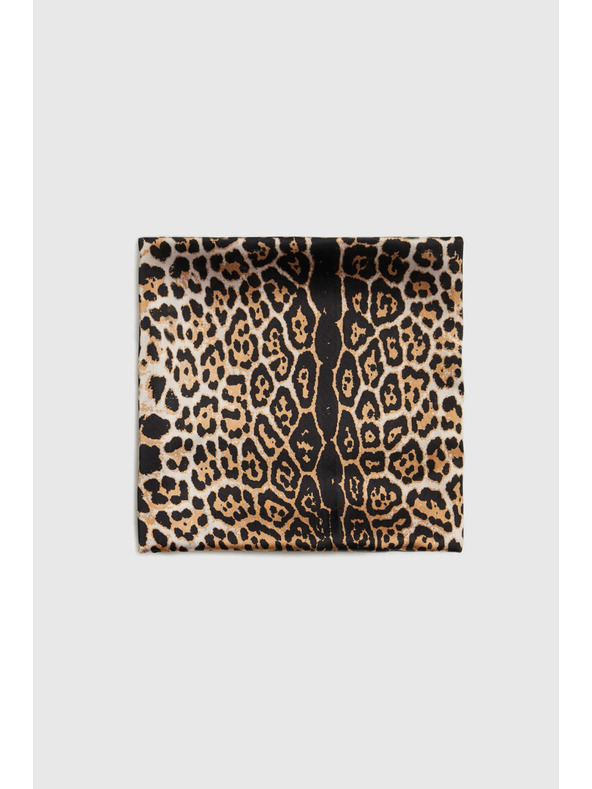 Moodo Шал с леопардов десен в кафяво Moodo